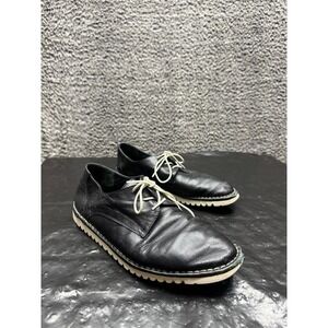 Sesto Meucci Handmade Italian Leather Lace-Up‎ Sneakers Black Womens Size 8M US